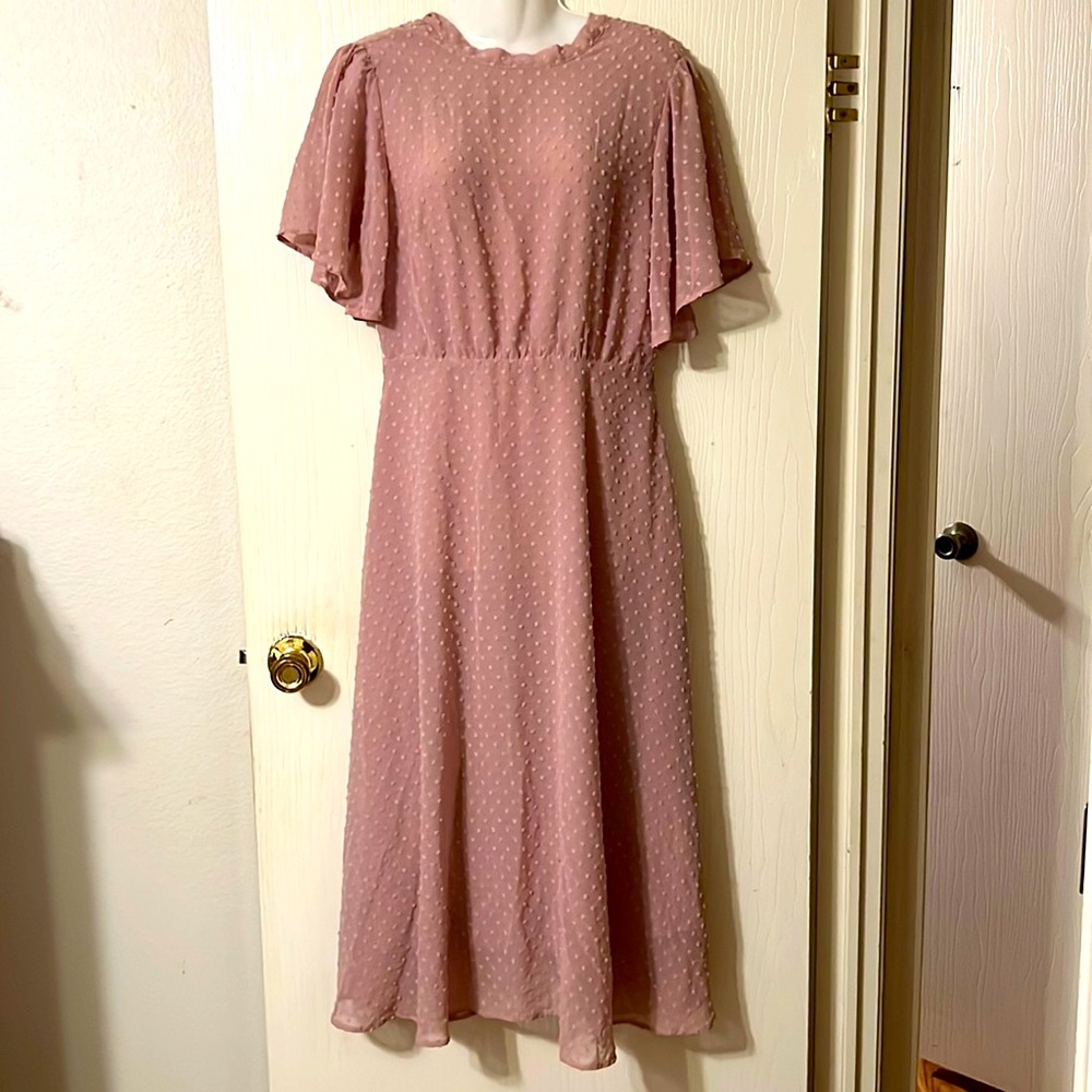 Shein, pink, sheer dress